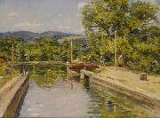 Theodore Robinson Canal Scene oil painting reproduction
